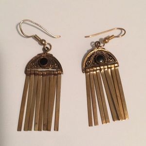 Gold-colored earrings